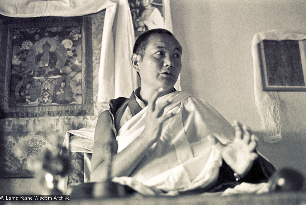 Lama teaching at Kopan, 1974