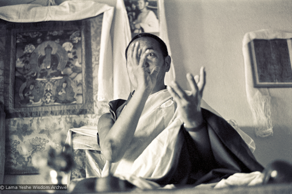 Lama teaching at Kopan, 1974