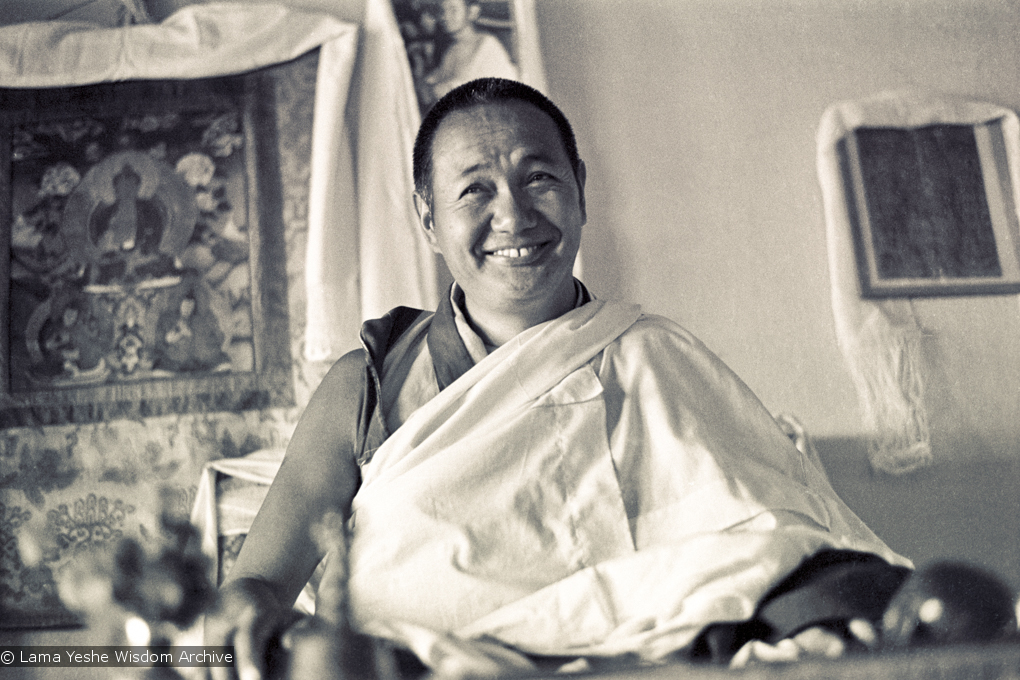 Lama teaching at Kopan, 1974