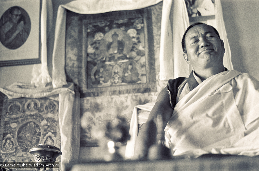 Lama teaching at Kopan, 1974