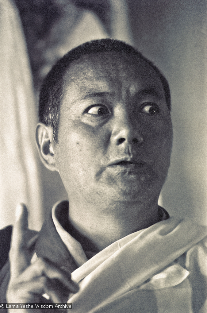 Lama teaching at Kopan, 1974