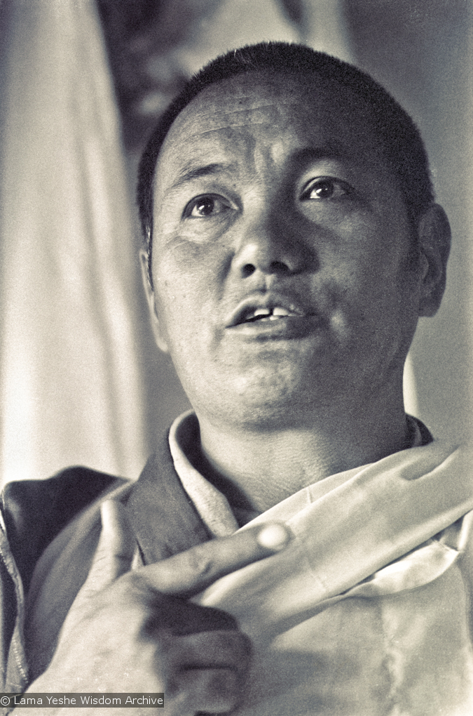 Lama teaching at Kopan, 1974