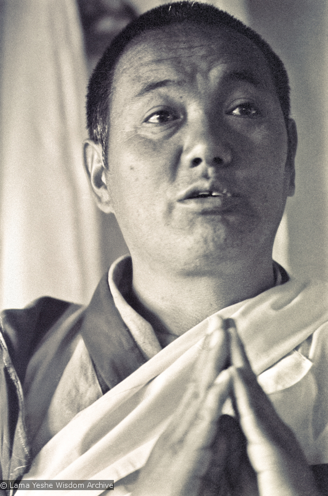 Lama teaching at Kopan, 1974