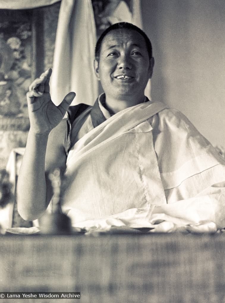Lama teaching at Kopan, 1974