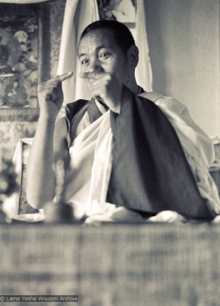 Lama teaching at Kopan, 1974