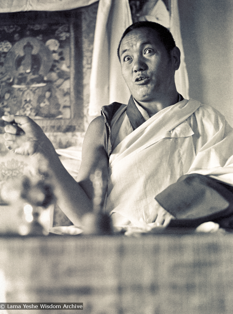 Lama teaching at Kopan, 1974