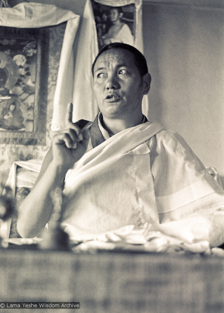 Lama teaching at Kopan, 1974