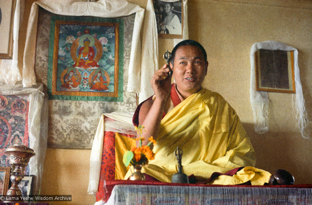 Lama teaching at Kopan, 1974