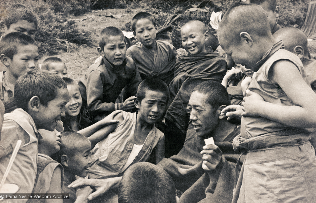 Lama Pasang with MEC students, 1974