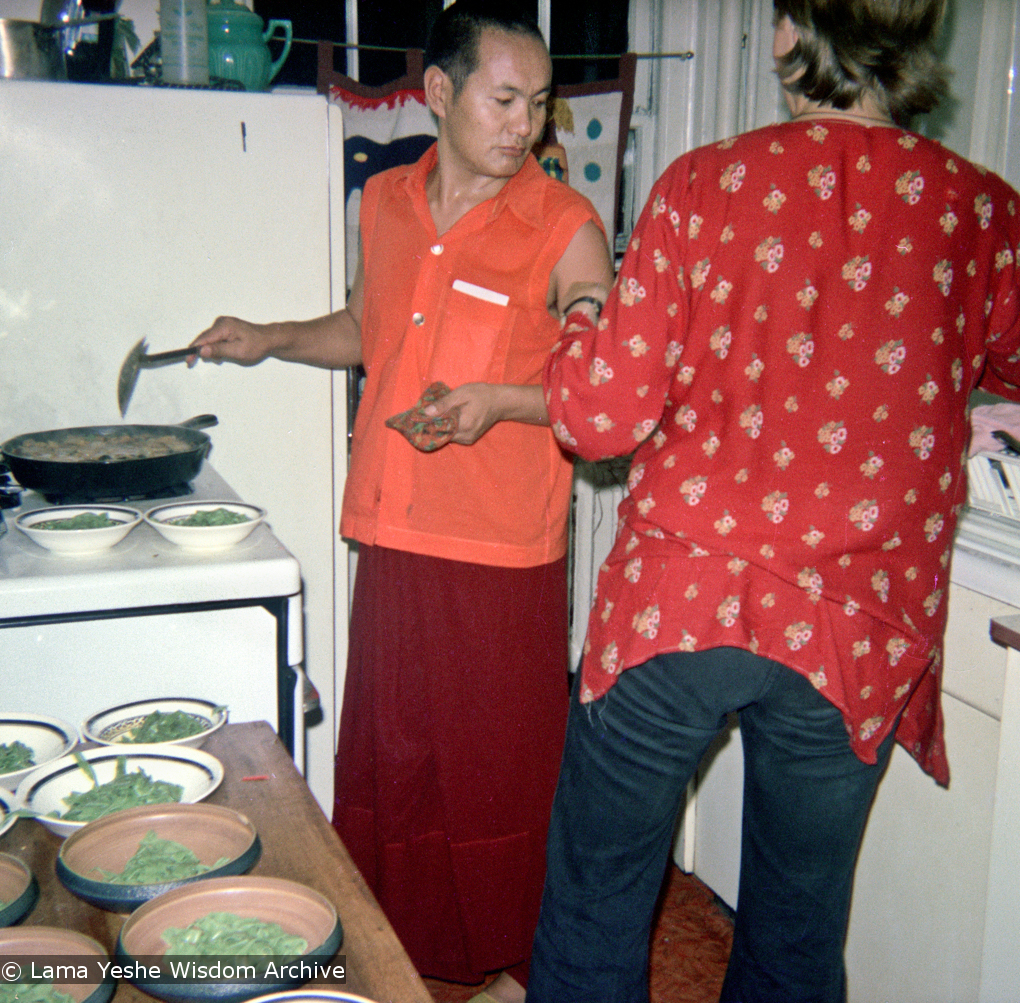 The lamas cooking, New York, 1974