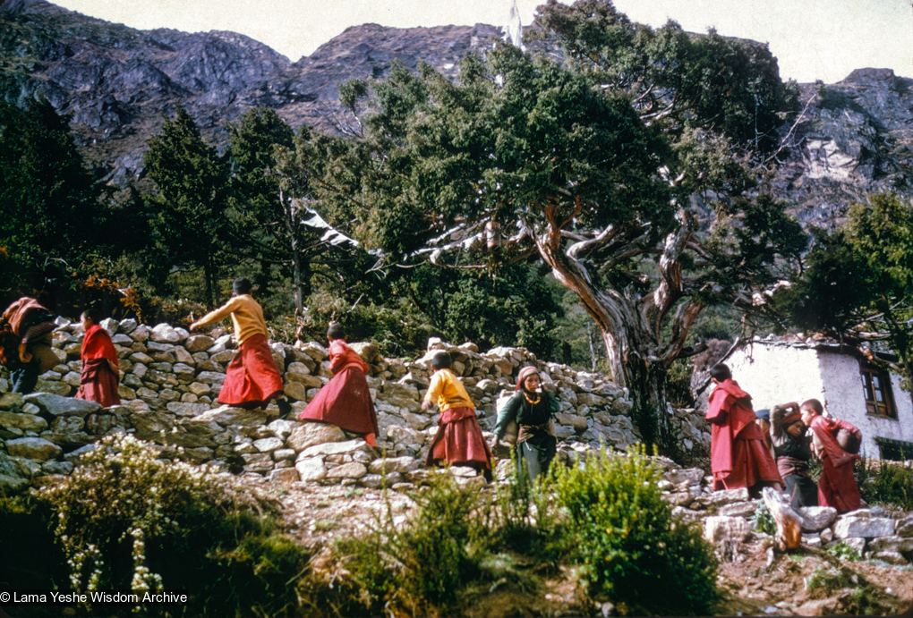 MEC monks at Lawudo, 1974