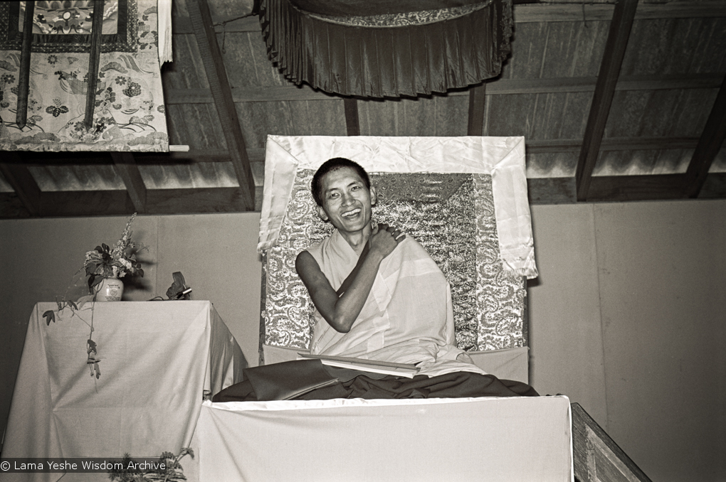 Rinpoche teaching, 1975