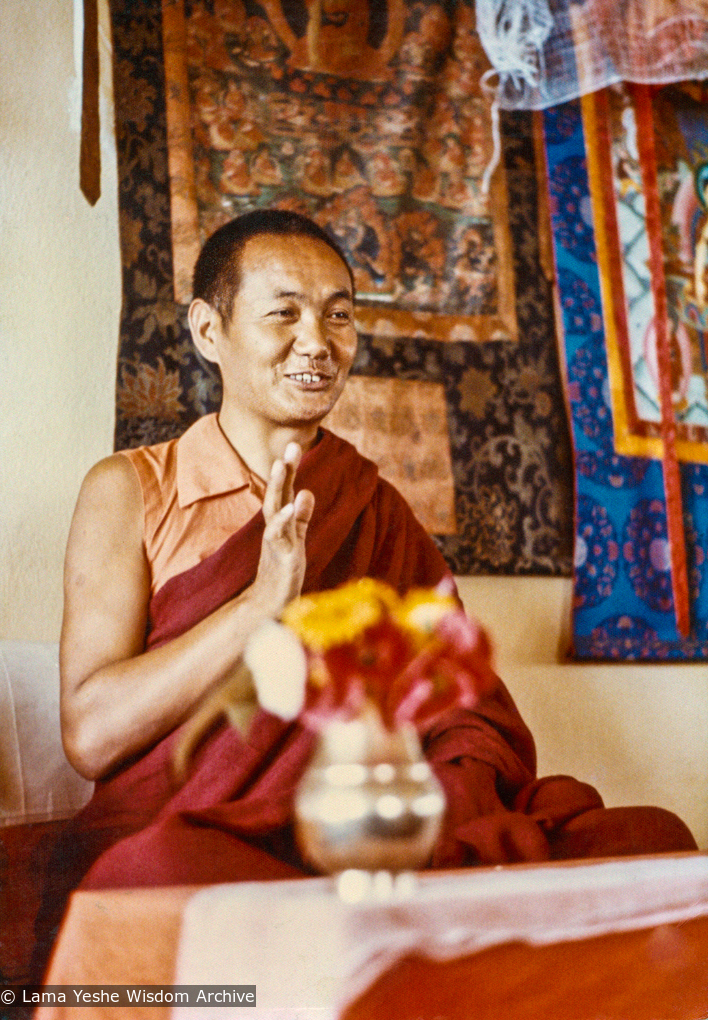 Front of photo given to Connie Miller by Lama Yeshe, 1976