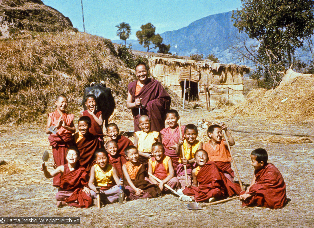 Lama with the MEC students, 1976