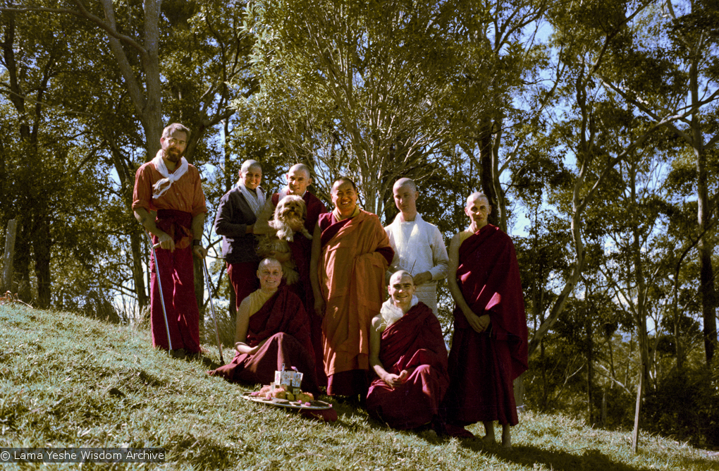 Lama and the ordination group, CIN, 1976