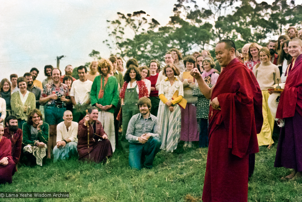 Blessing the prayer-flag pole, CIN, 1976