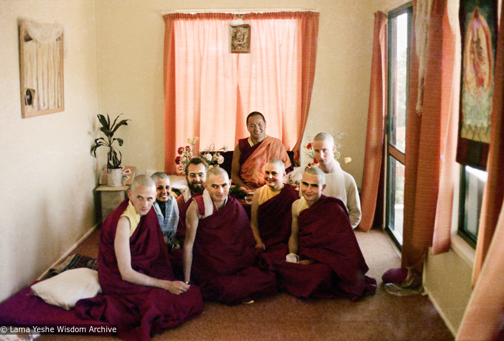 Lama with new Sangha, CIN, 1976