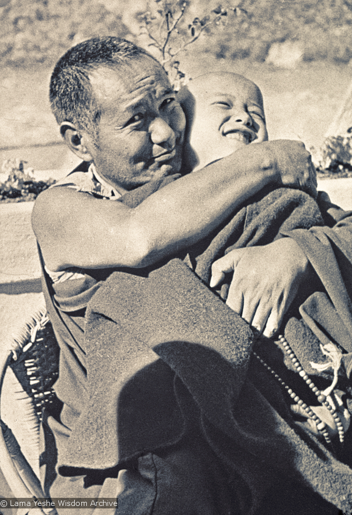 Lama with Yangsi Rinpoche, 1976