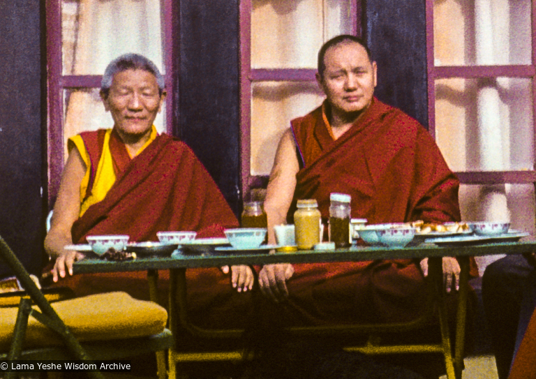 Geshe Legden visits Kopan, 1977