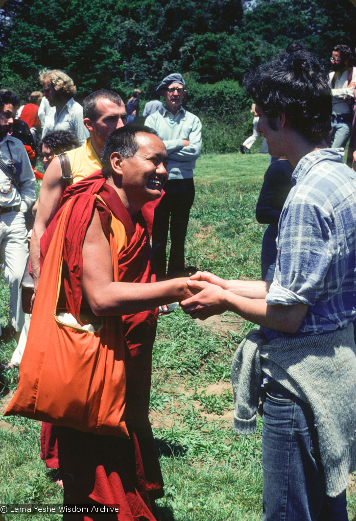 Lama speaking with a student, MI, 1976