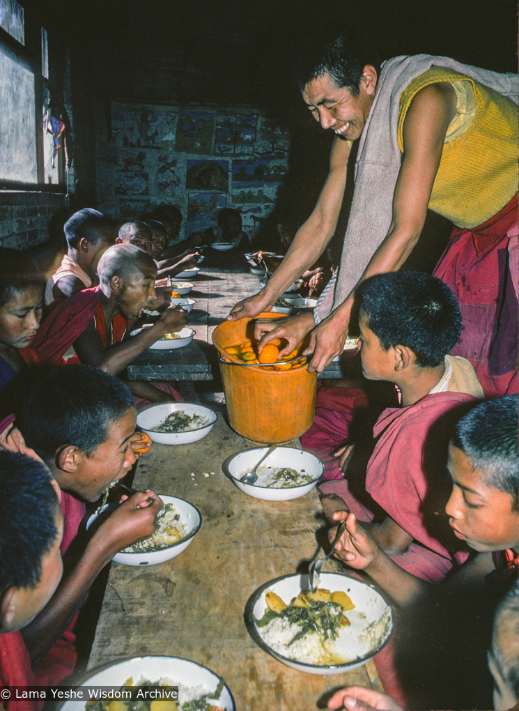 Mealtime with the MEC students, 1976