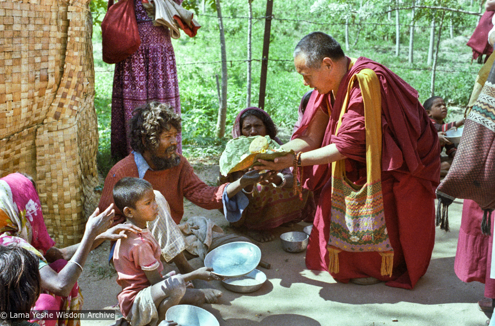 Beggars' banquet, Bodhgaya, 1982
