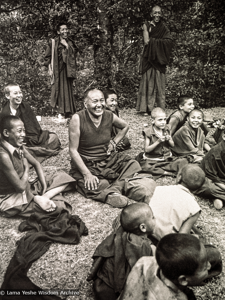 Lama with MEC students on picnic, 1979