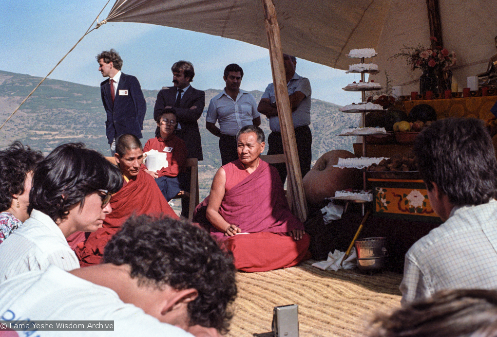 Lama Yeshe and Geshe Losang Tsultrim, 1982