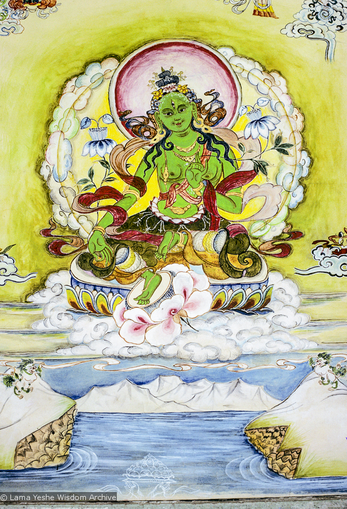 Tara painted by Lama Zopa Rinpoche, 1971
