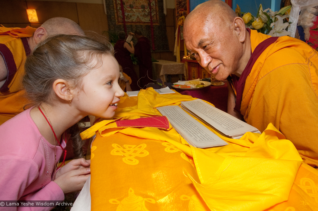 Rinpoche with a Young Student, 2010