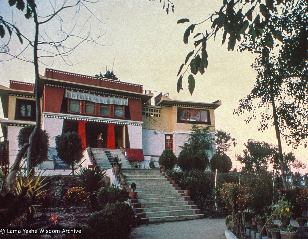 Front View of the Gompa, lamas' dining room, 1977