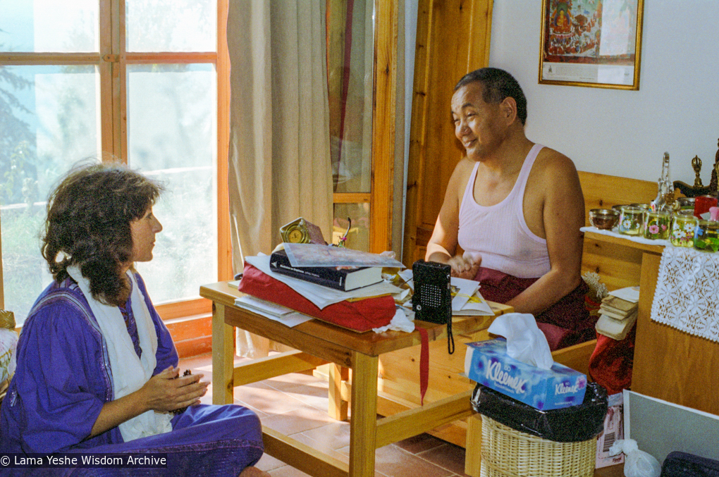 With Adriana Ferranti, in the villetta, 1982