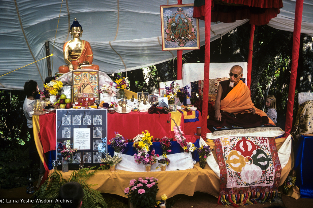 Zong Rinpoche at Vajrapani, 1978