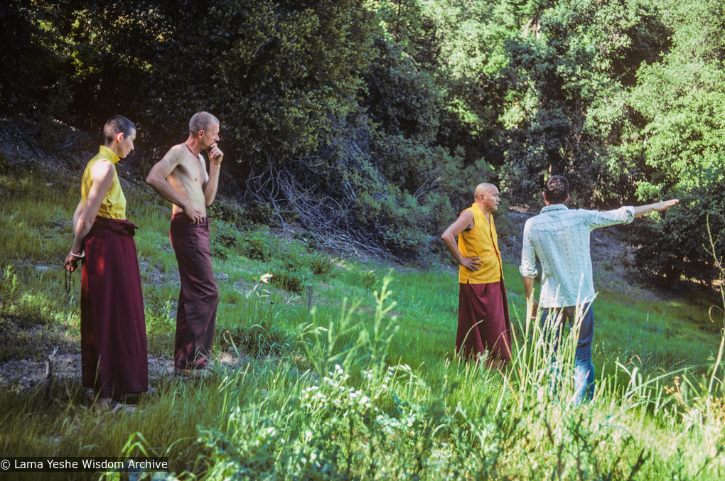 Ann, John, Lama, Rick Crangle, Vajrapani, 1978.