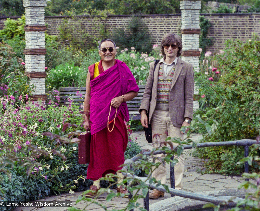 Lama and Geoff Jukes, Kew Gardens, 1982