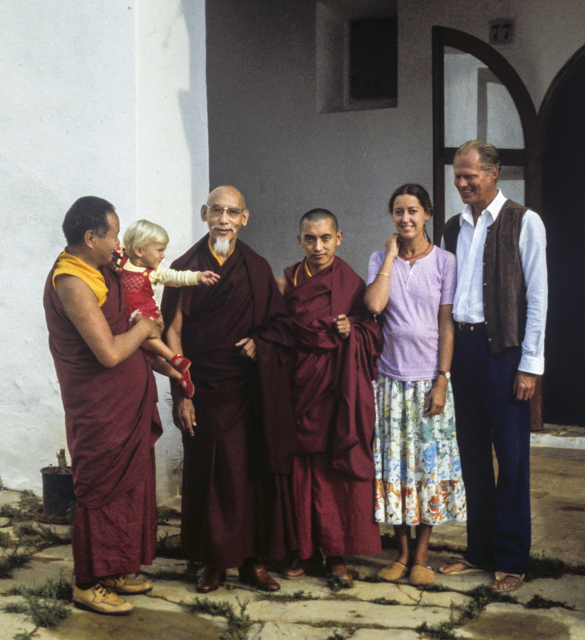 The lamas with Frederik, Maria and Tilopa, 1978