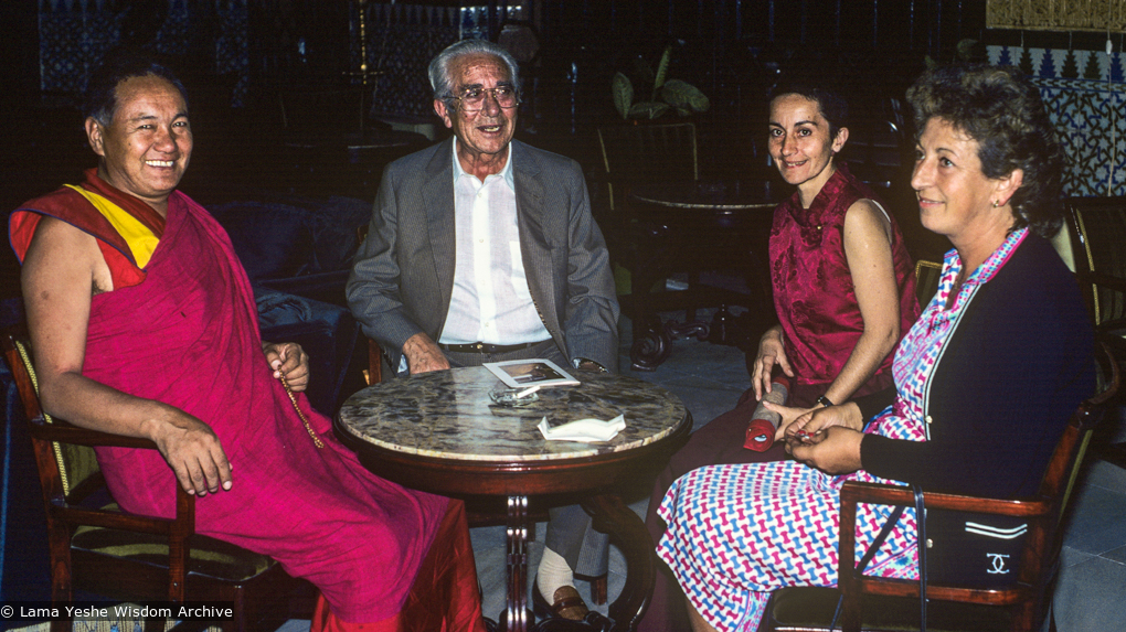 With Jampa Chokyi and her parents, Granada, 1980