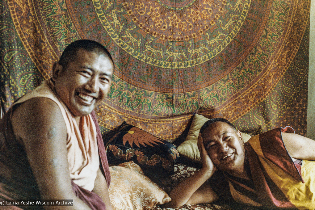 With Geshe Wangchen, London, 1982