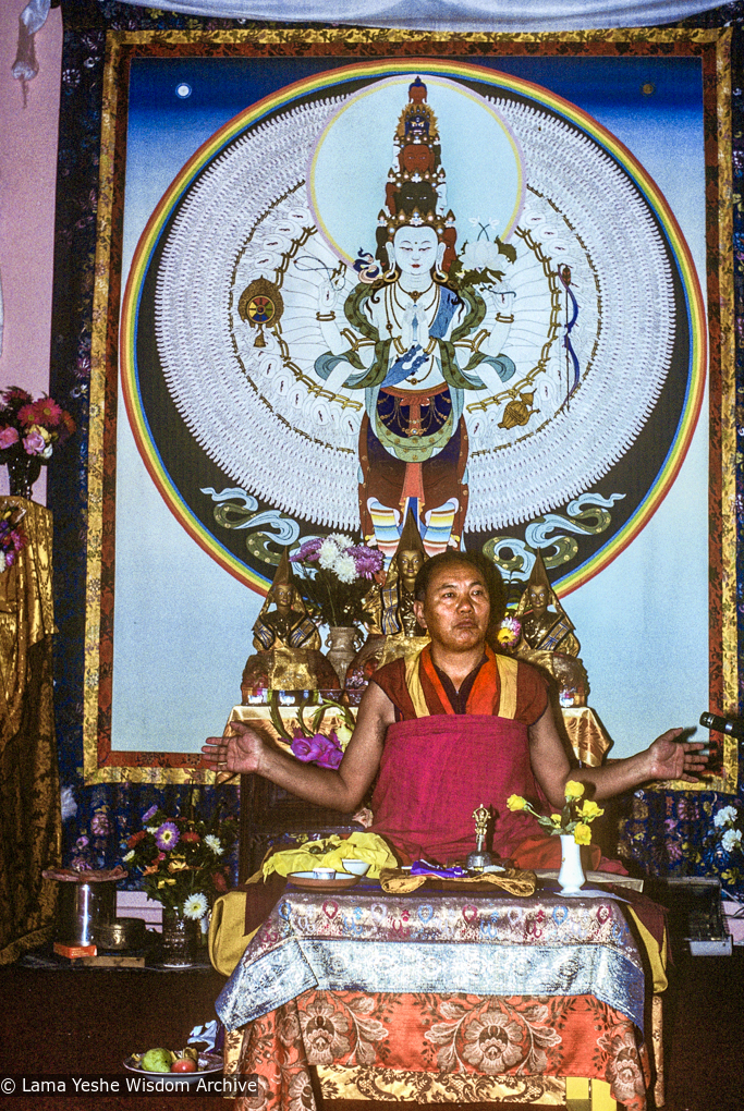 Lama teaching, Manjushri, 1982