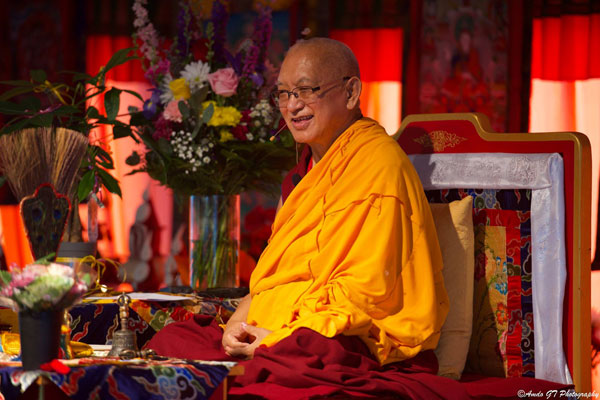 Lama Zopa Rinpoche at Kurukulla Center, Boston, USA, August 2018. Photo: Amdo GT Photography.