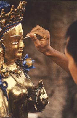 Rinpoche painting Tara, 1976