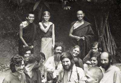 Lama Zopa Rinpoche and Lama Yeshe with students, 1971