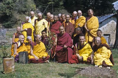 Ordination group with Lama Yeshe, 1976
