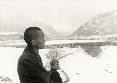 Rinpoche and Zina at Lawudo, 1969