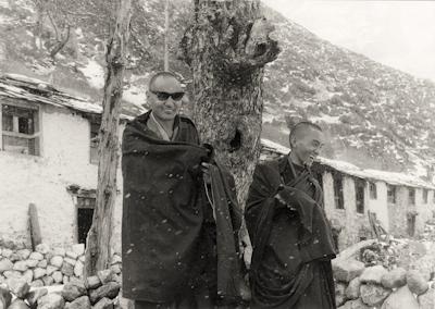 Lama and Rinpoche at Lawudo, 1969