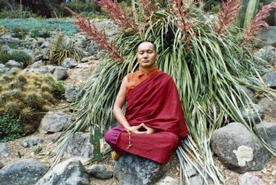 Lama meditating, California, 1974