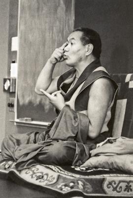 Lama Yeshe teaching at University of California, Santa Cruz, in the spring of 1978.