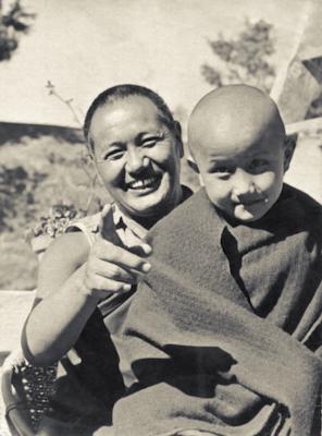 Lama with Yangsi Rinpoche, 1976