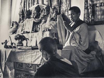 Rinpoche at fourth course, Kopan, 1973