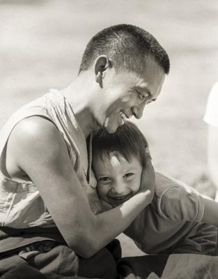 Rinpoche at Waterlow Park, 1983